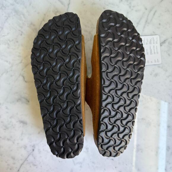 Birkenstock Arizona Shearling Suede Sandals Brown 39 Narrow (8-8.5) - Picture 6 of 8